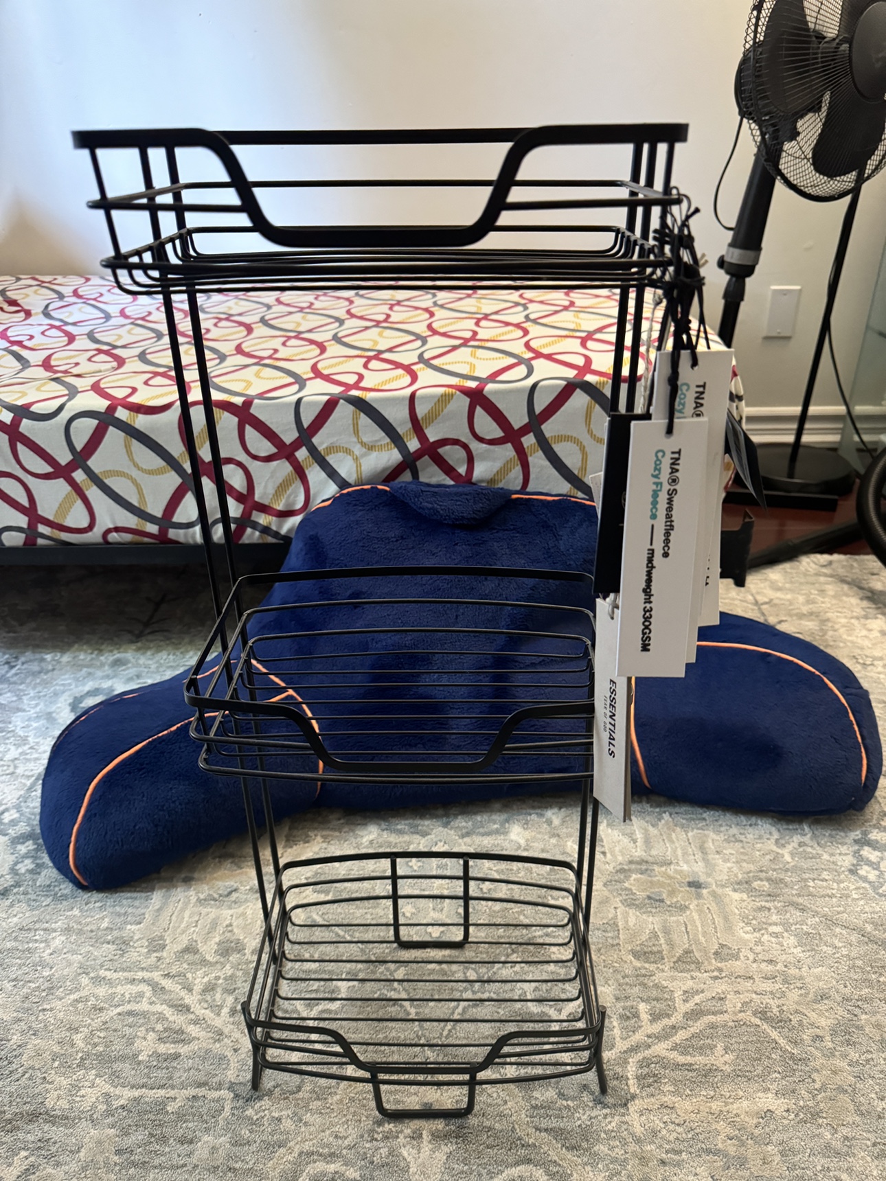 Three-Tiered Wire Shelf