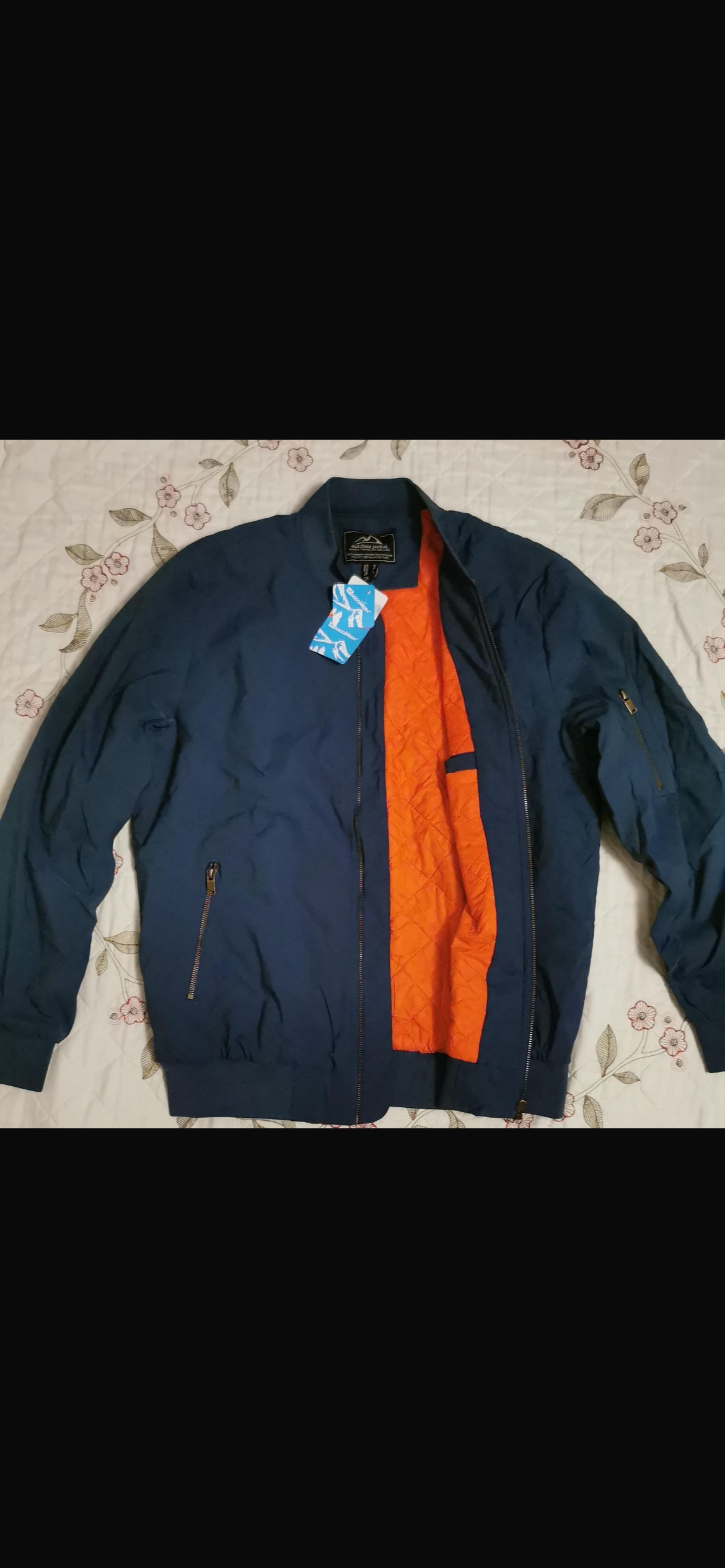 NEW! MagcoMsen Blue Bomber Jacket with Pockets - photo 3