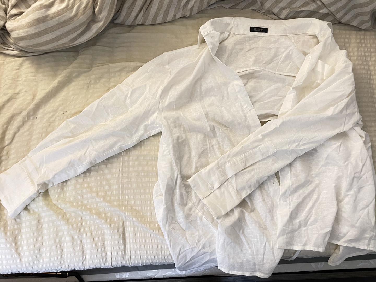 White Long Sleeve Button Up Shirt - photo 2