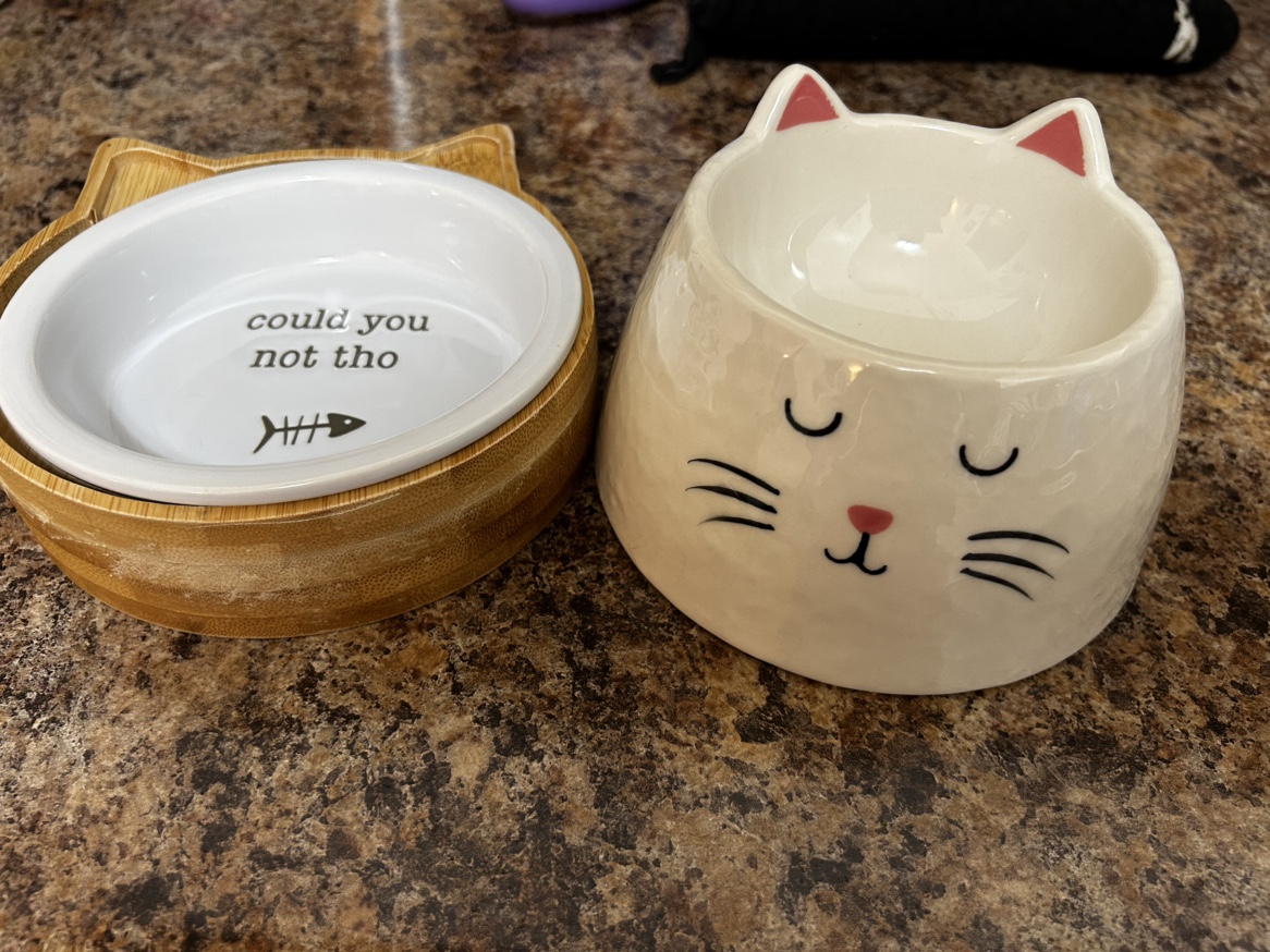 Ceramic cat bowls - photo 3