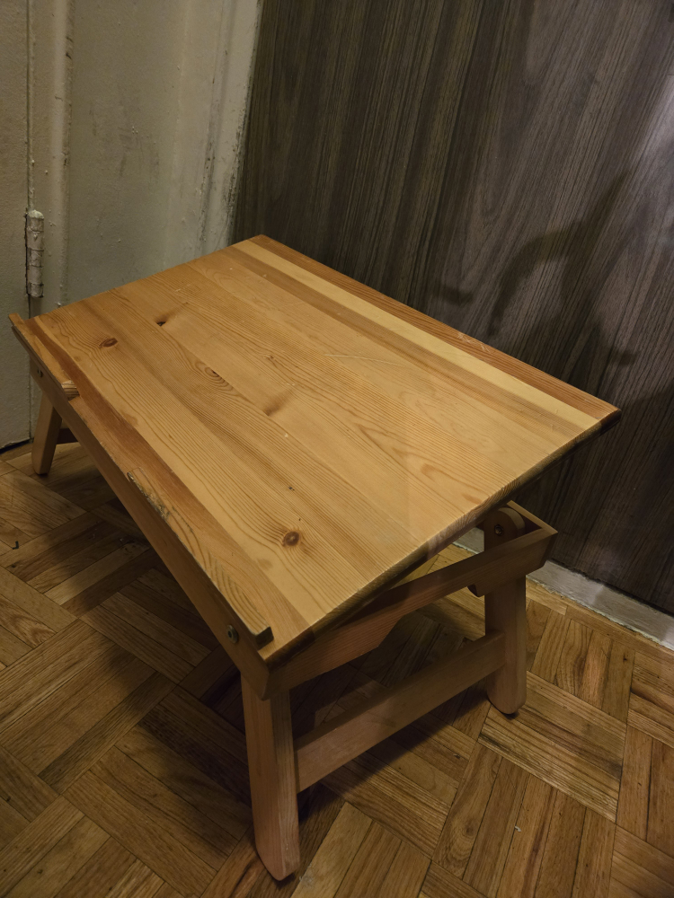 Small wooden folding table