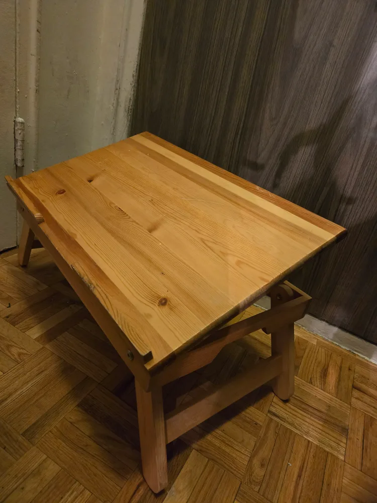 Small wooden folding table thumbnail