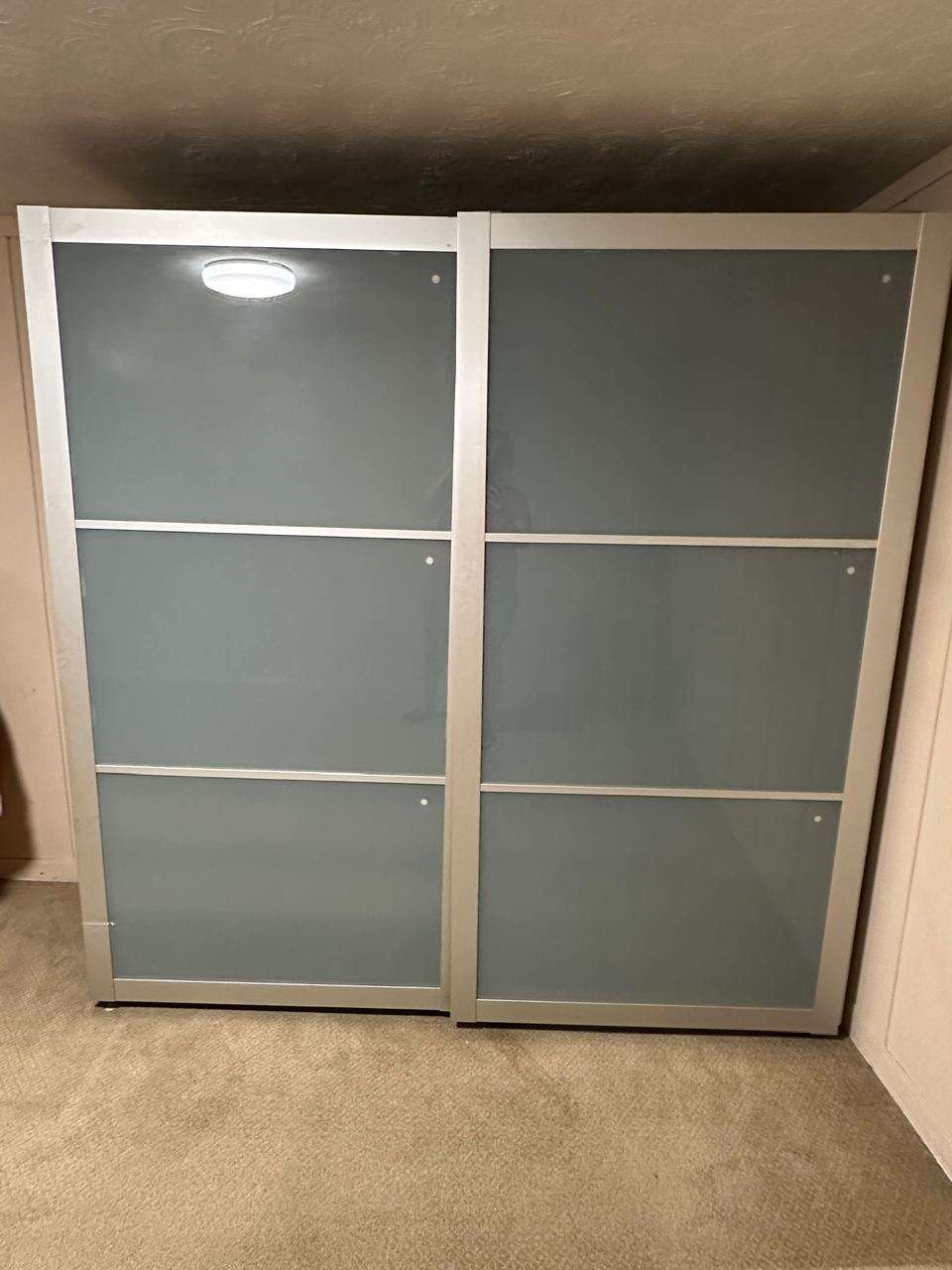 IKEA Pax black brown Wardrobe with Sliding Doors