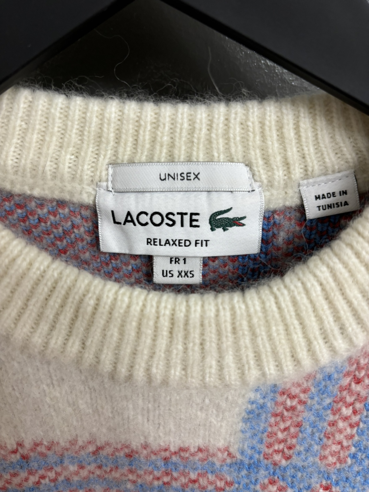 Unisex Lacoste Relaxed Fit Tartan Pattern Wool Sweater - photo 2