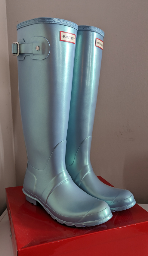 Hunter Nebula Boots - Baby Blue Size 8 - photo 2