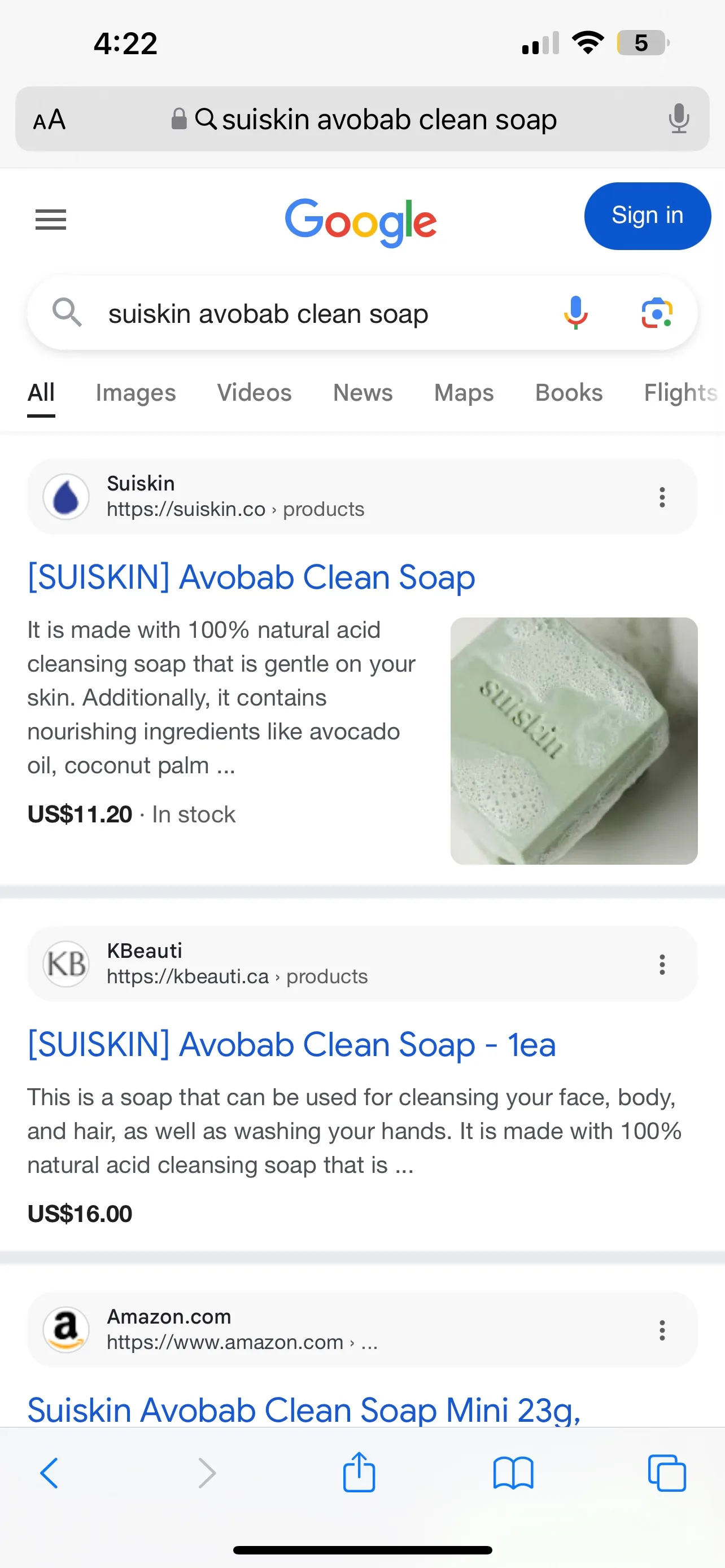 Suiskin Avobab Clean Soap image indicator(5)