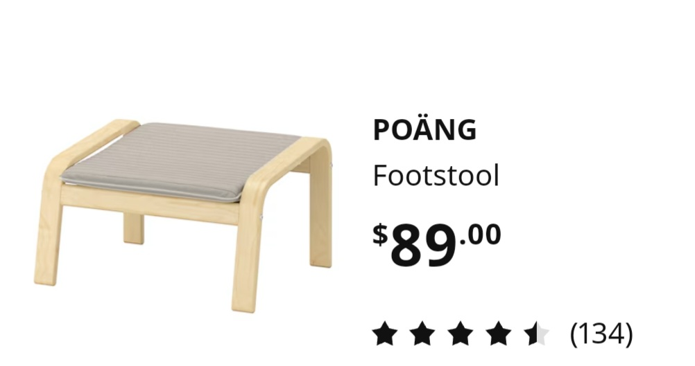 IKEA POÄNG Armchair and Ottoman - photo 4