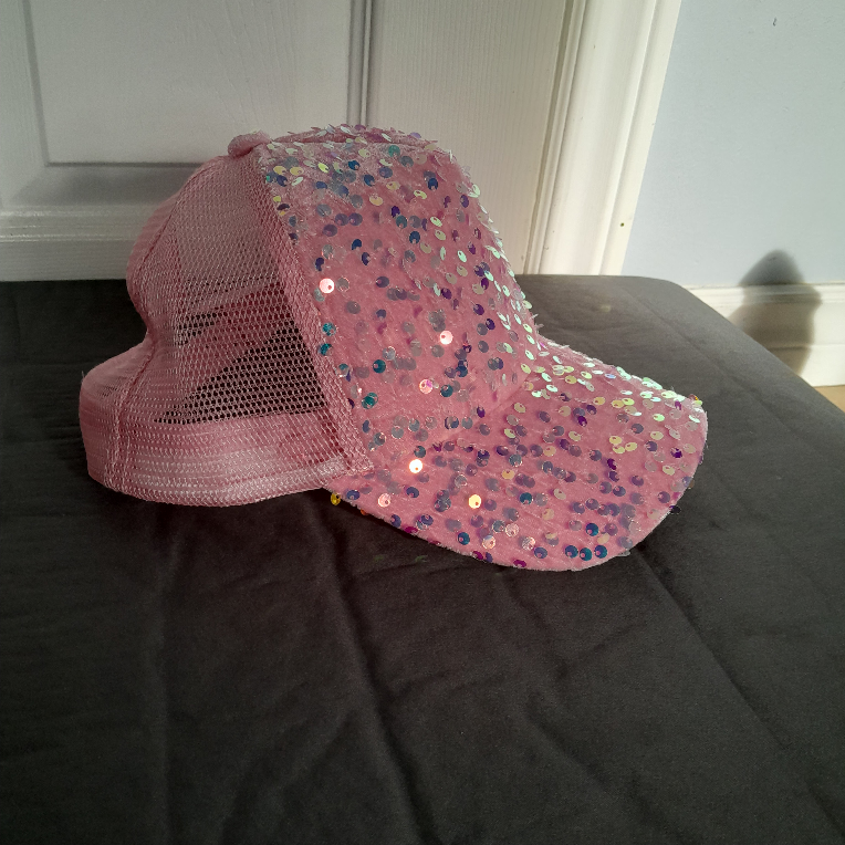 Pink Sequined Cap