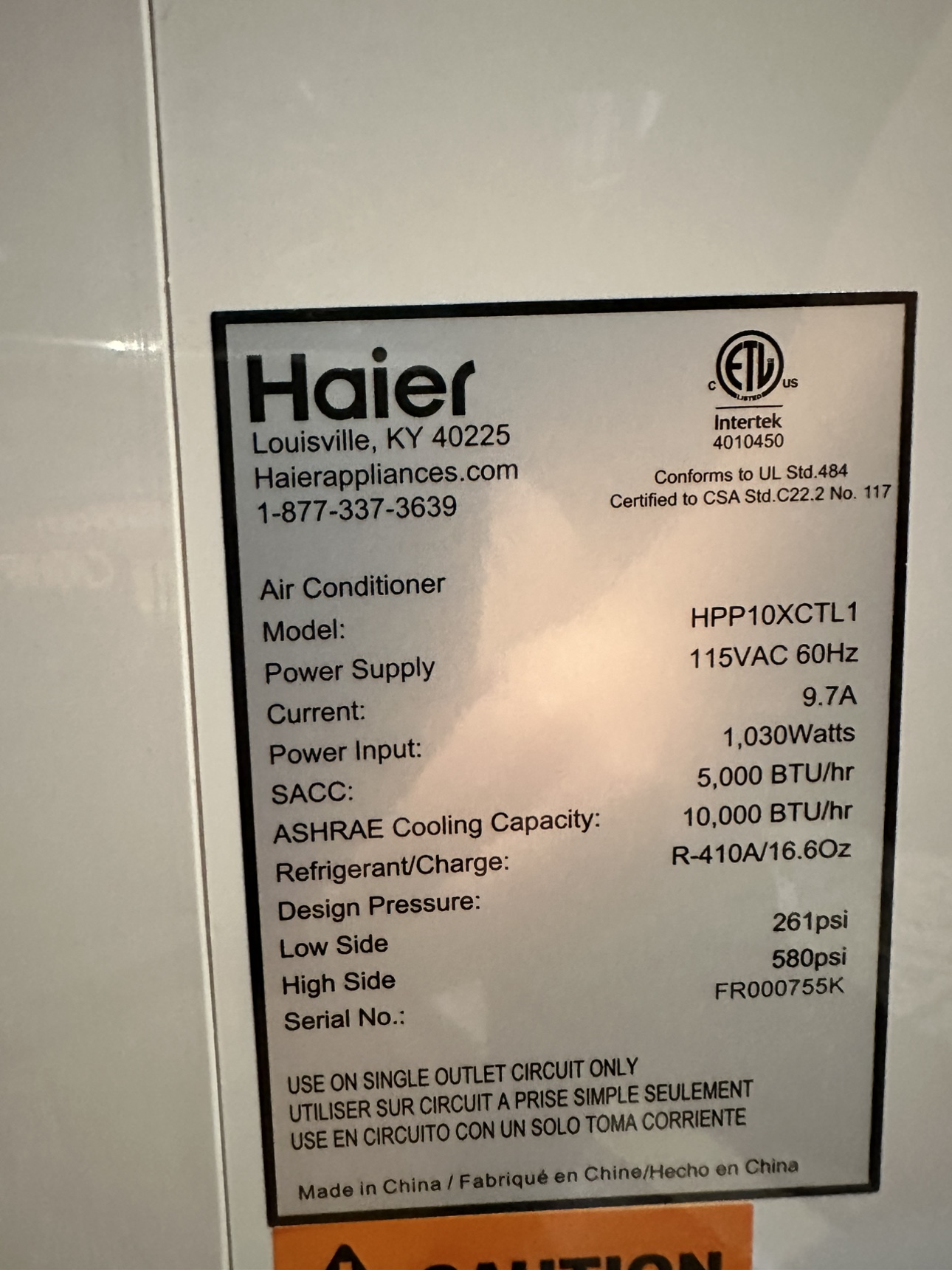 Haier Portable A/C - photo 5