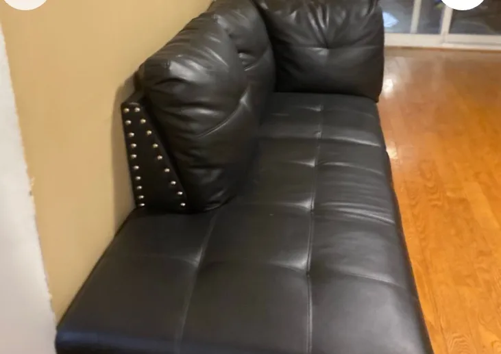 Black Lether 2 piece couch image indicator(4)