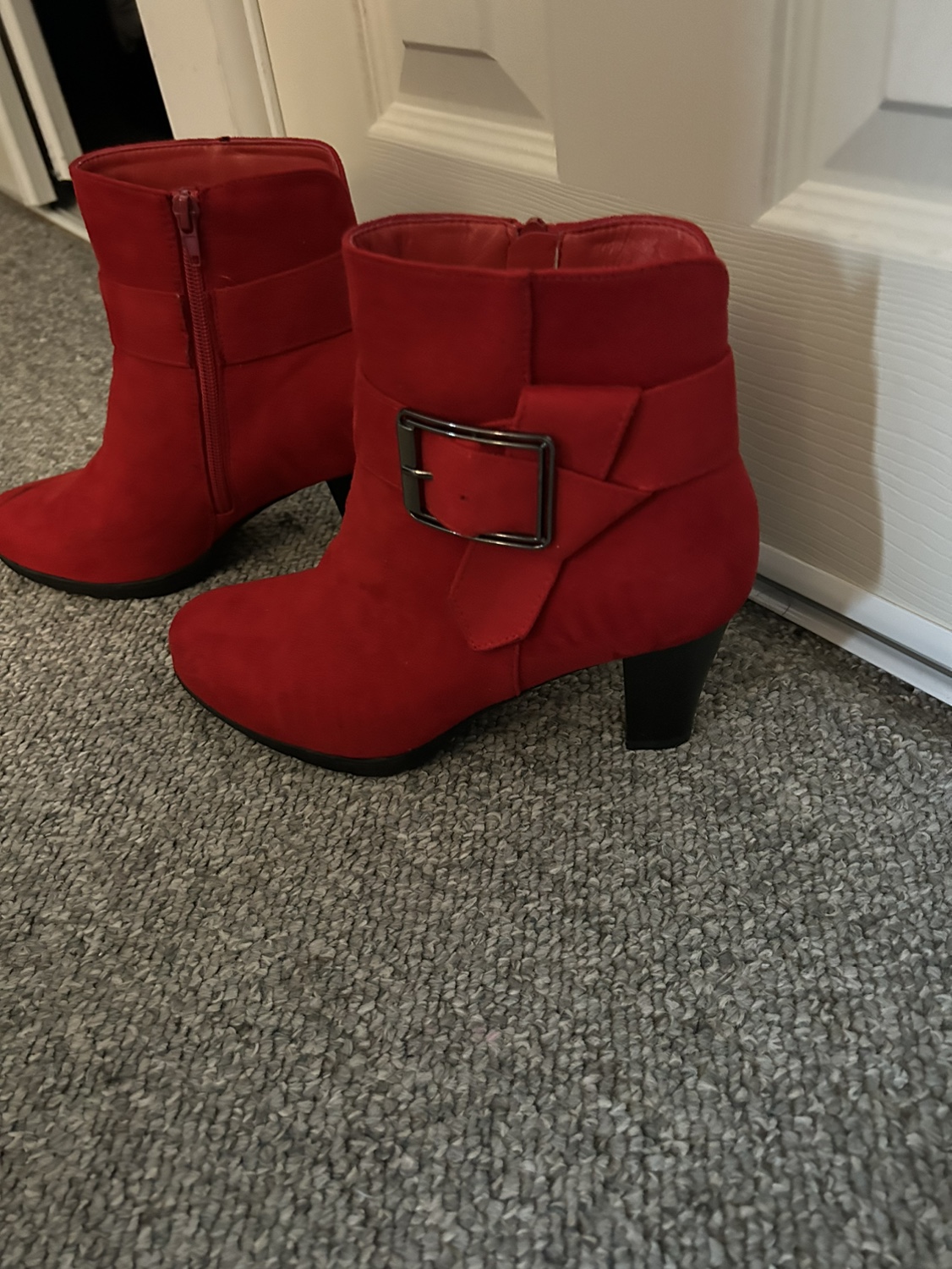 Red Buckle Booties - photo 3