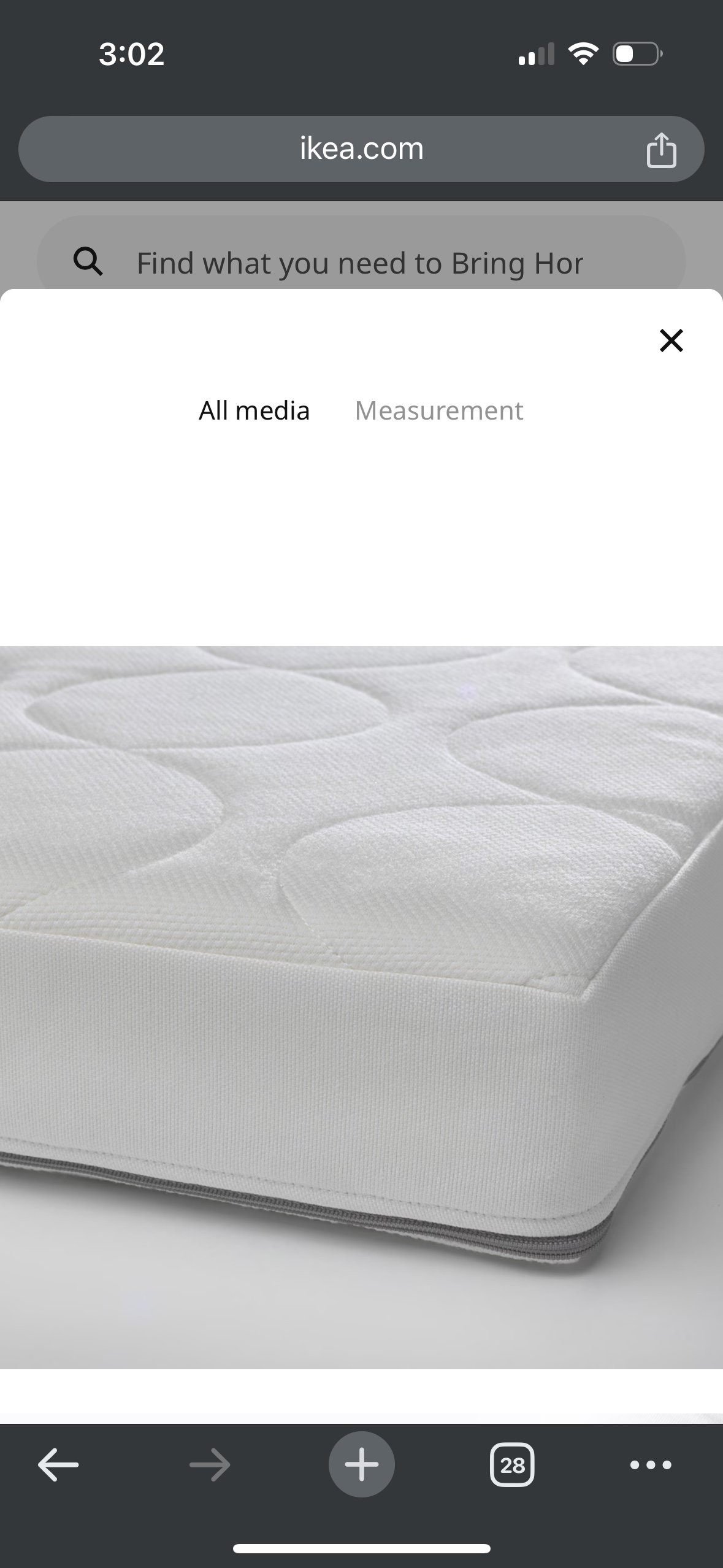 IKEA Pocket spring mattress for crib white JATTETROTT