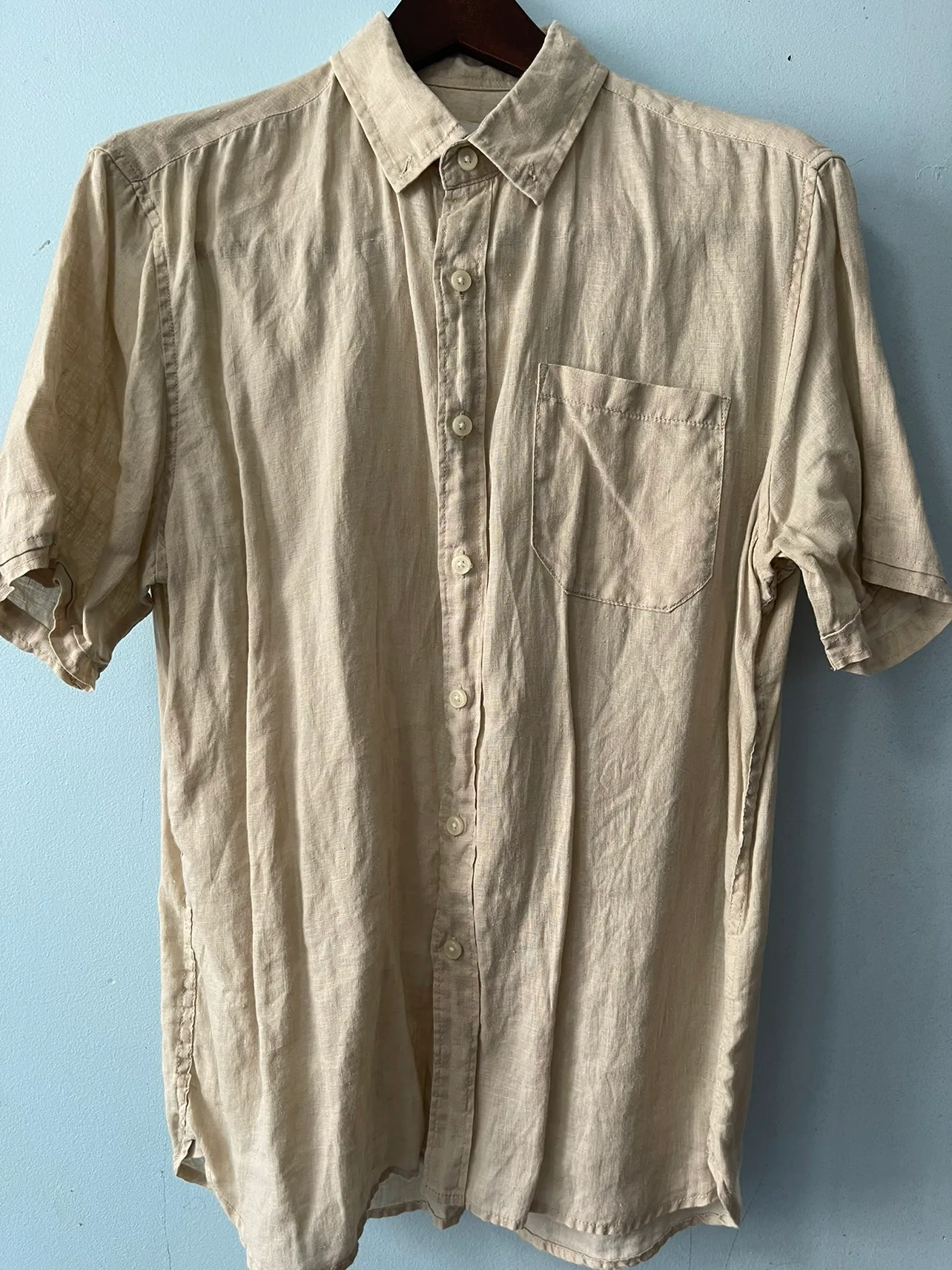 Giordano Slim Fit Short Sleeve Button Up Shirt (3 for $10) image indicator(6)