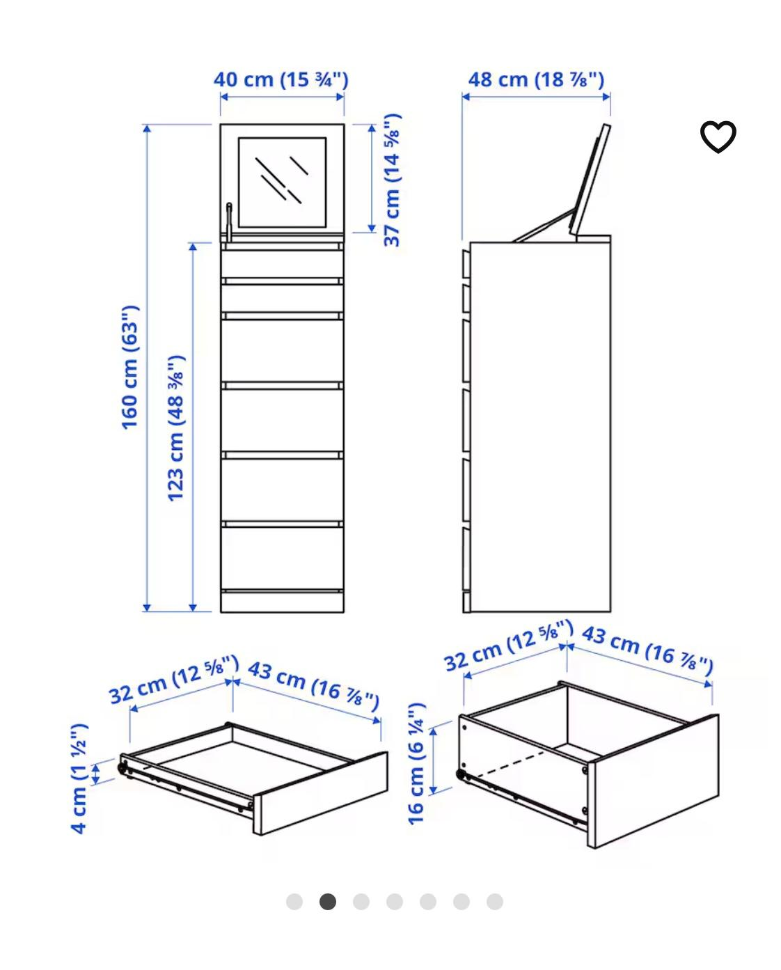 White Dresser with Mirror - photo 2