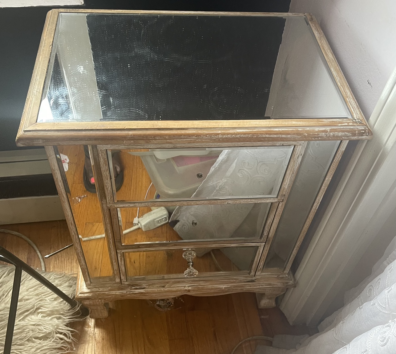 Mirrored Nightstand - photo 2