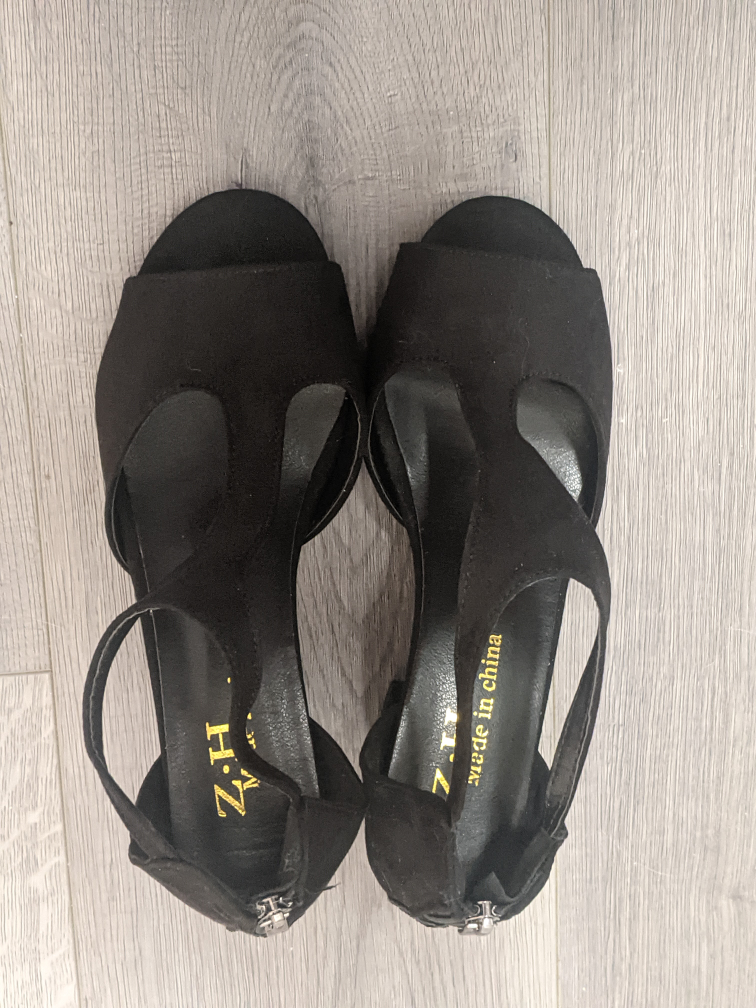 Black Ankle Strap Heels