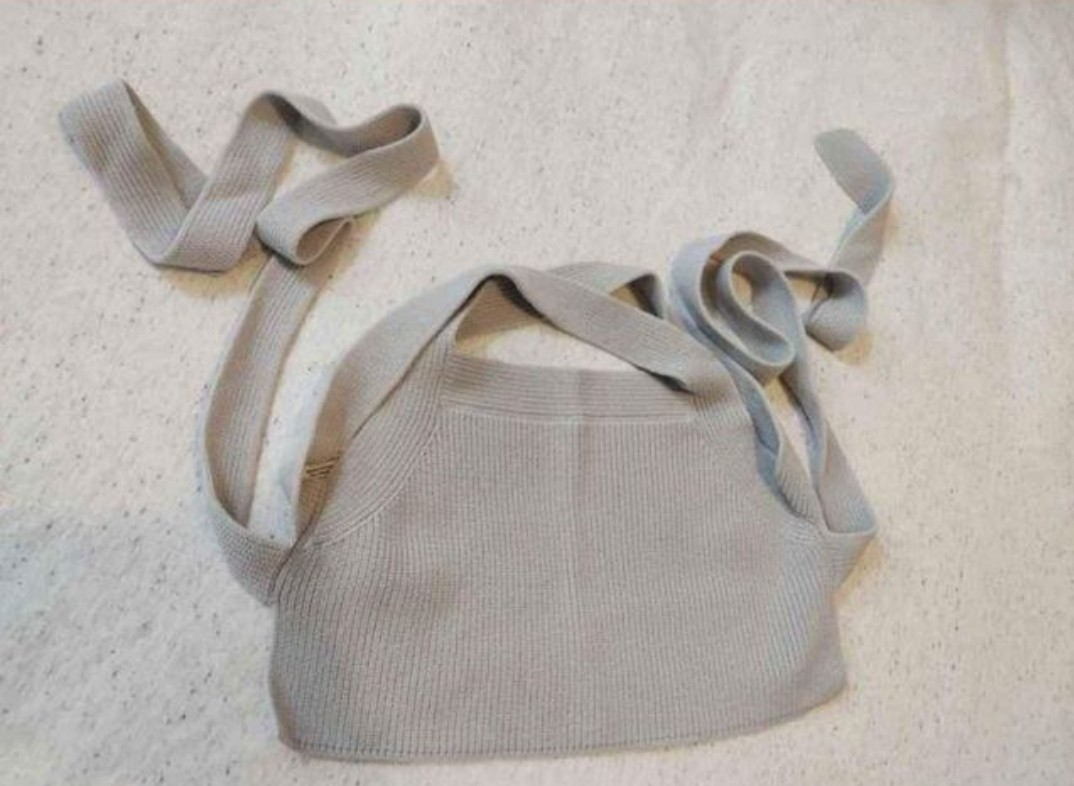 Aritzia Wilfred Cayenne Knit GREY Top XS