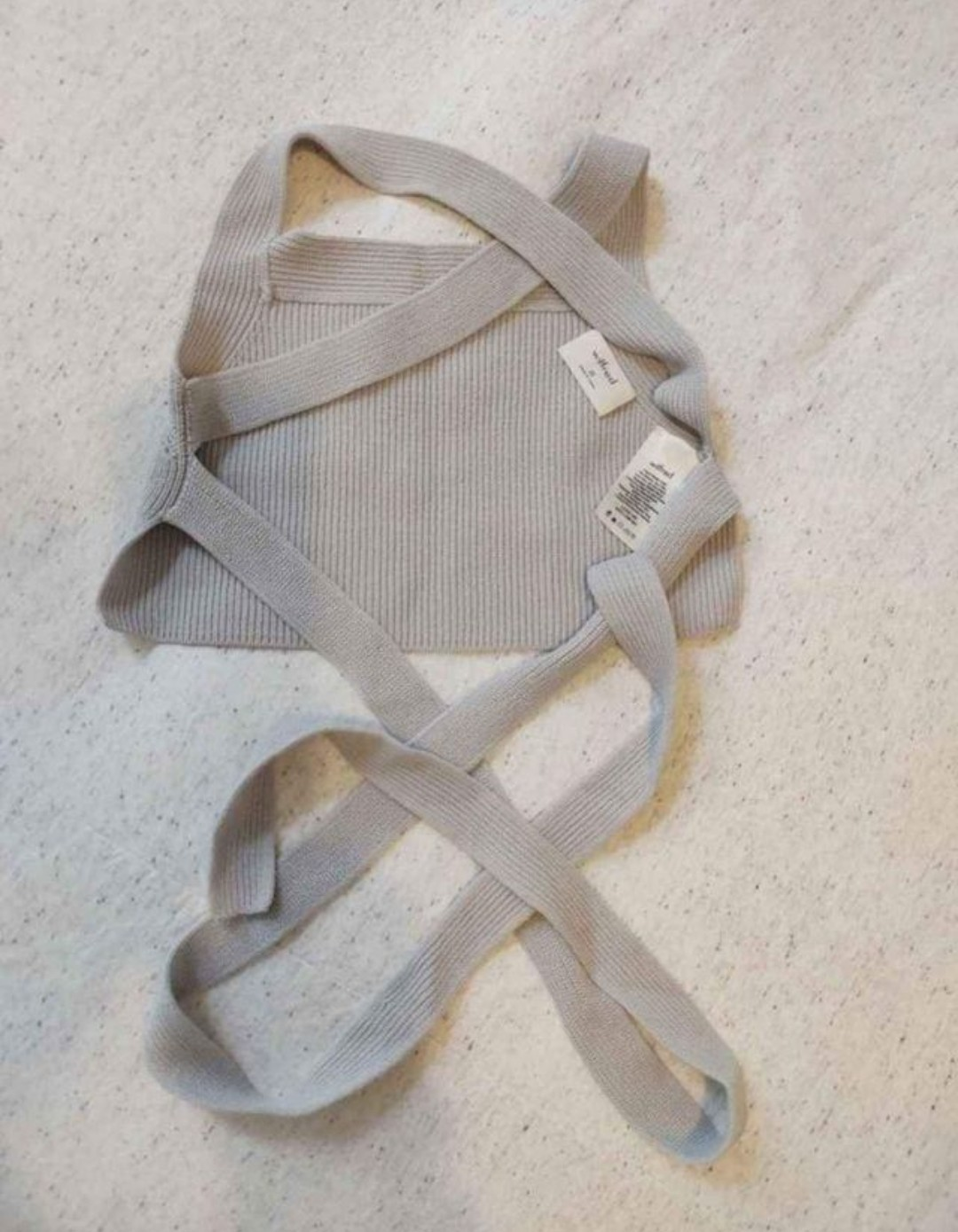 Aritzia Wilfred Cayenne Knit GREY Top XS - photo 3