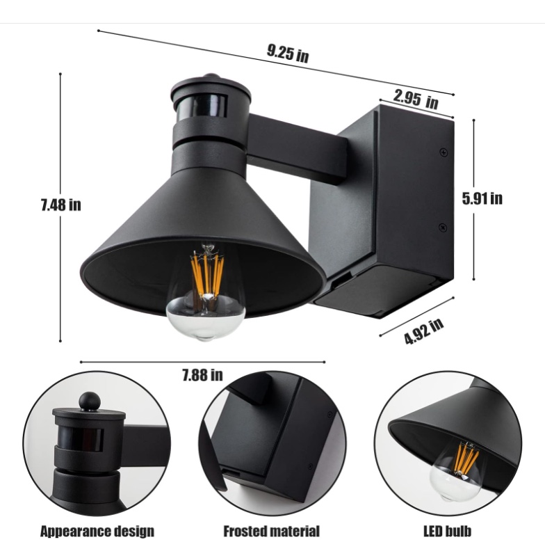 2 in a pack - Motion Sensor Porch Lights - photo 3