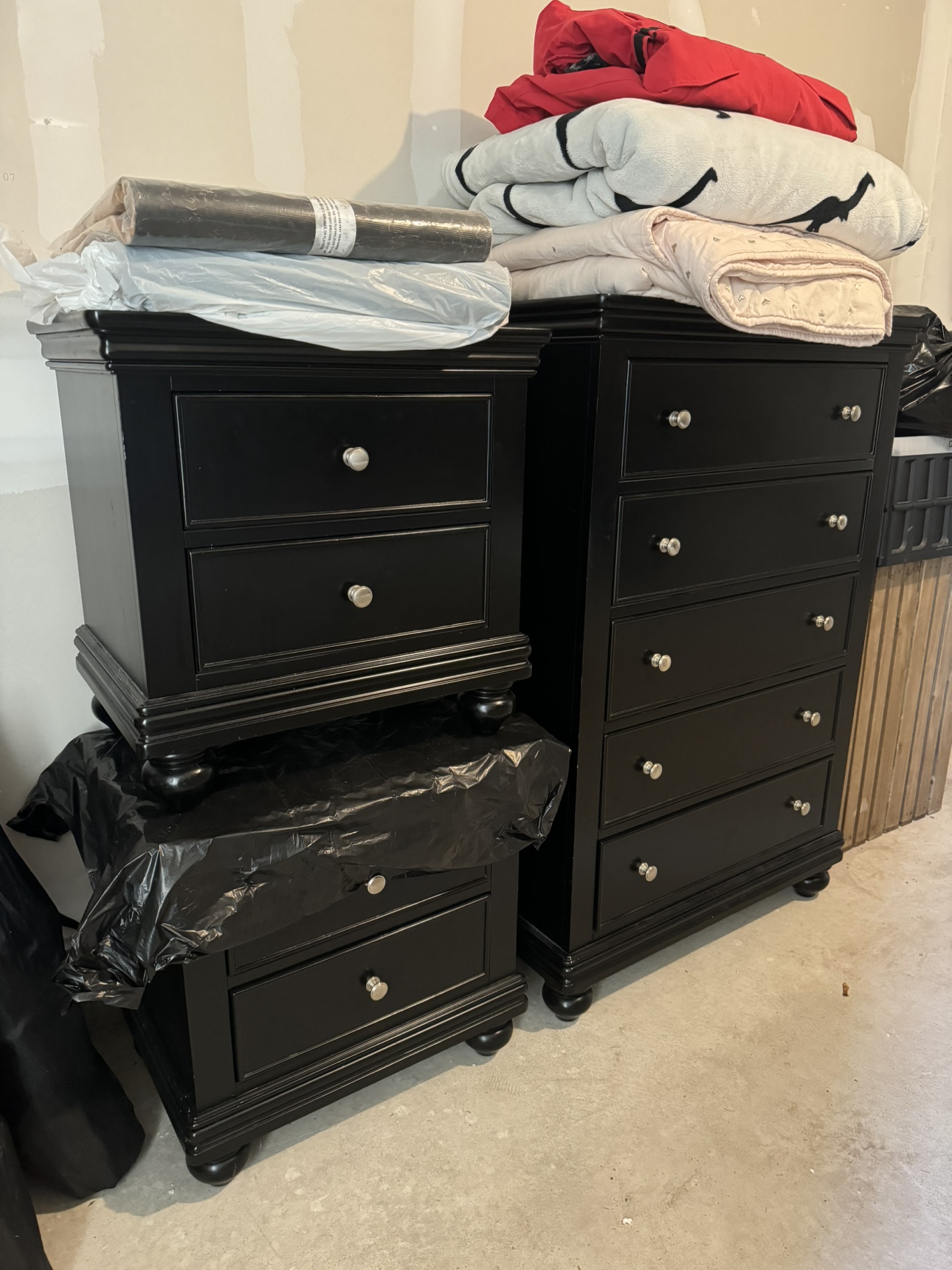 Black Dresser and Nightstands
