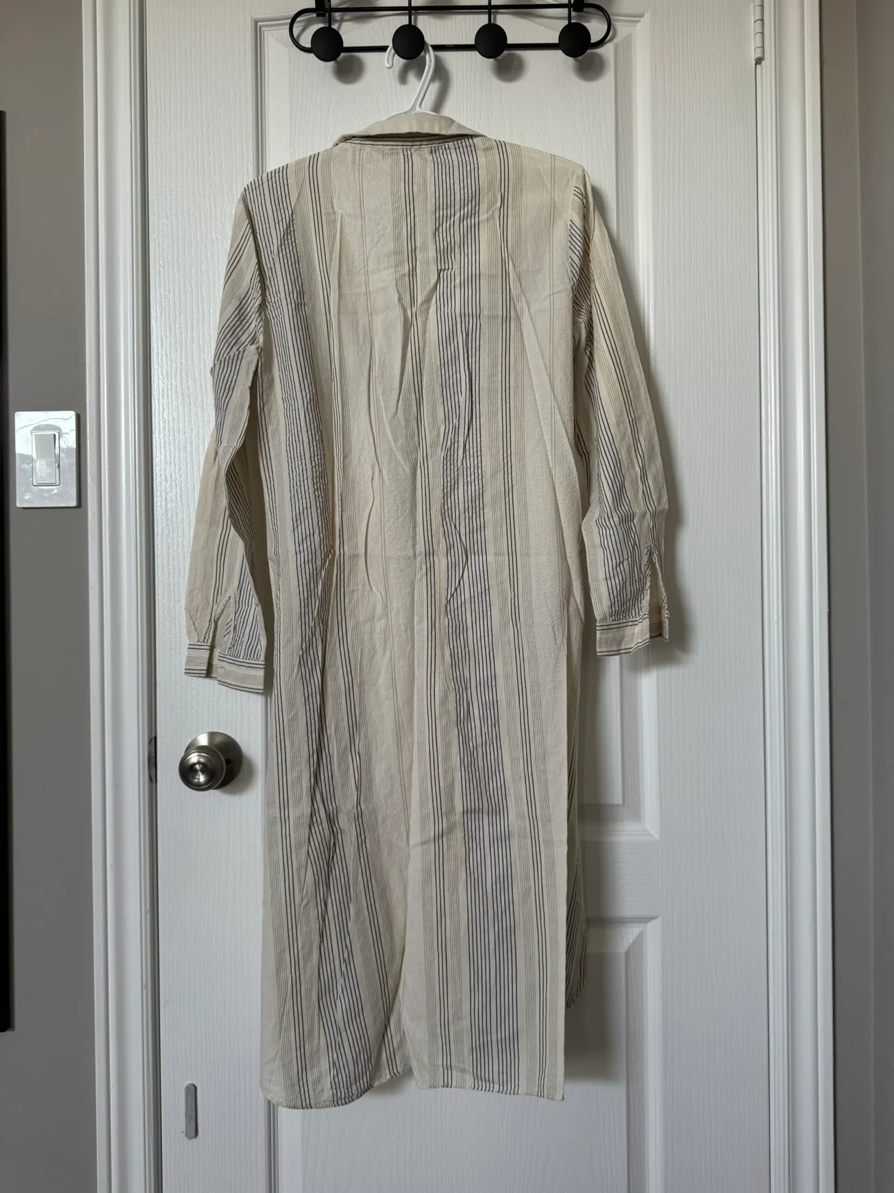 Zara Striped Tie Front Long Blouse image indicator(7)