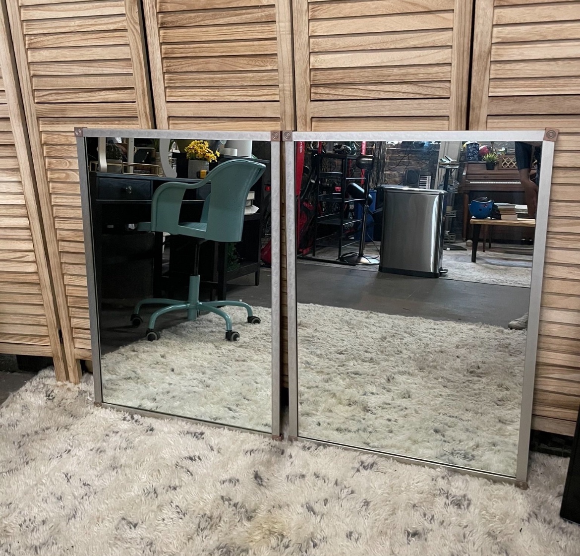 Silver Framed Mirror 24" x 34" - photo 4