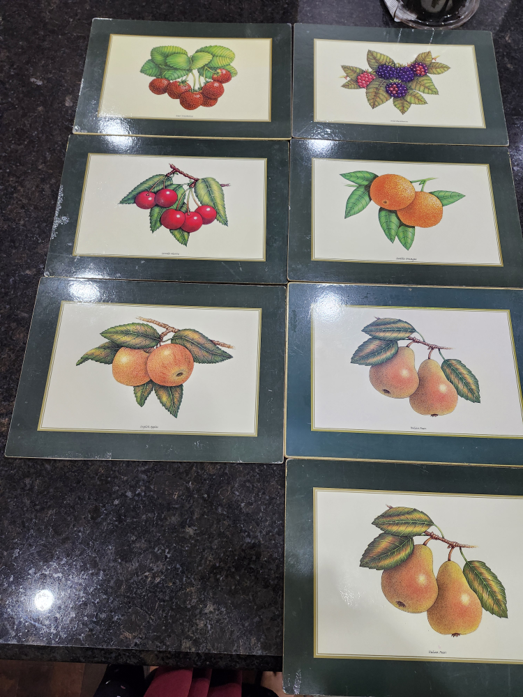 Set of 6 Fruit Placemats