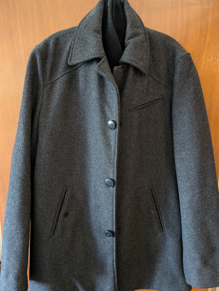 Jack and Jones Men's Grey Wool Jacket