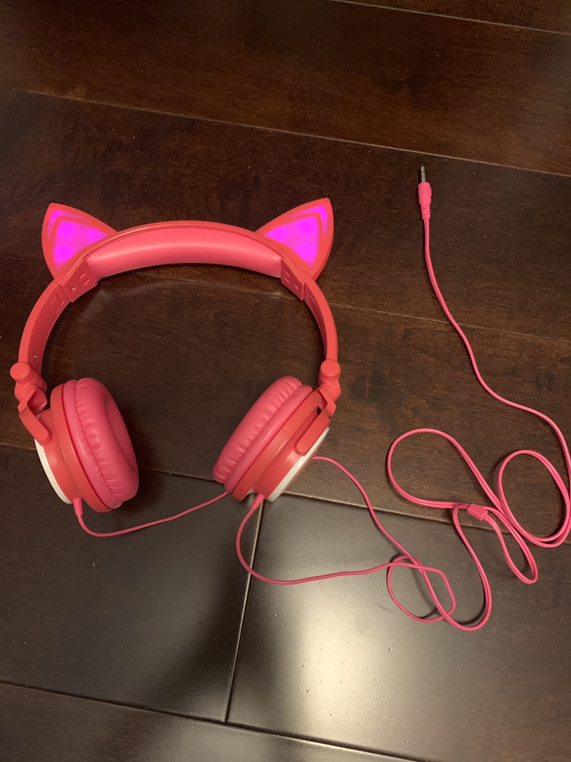 Pink Cat Ear Headphones