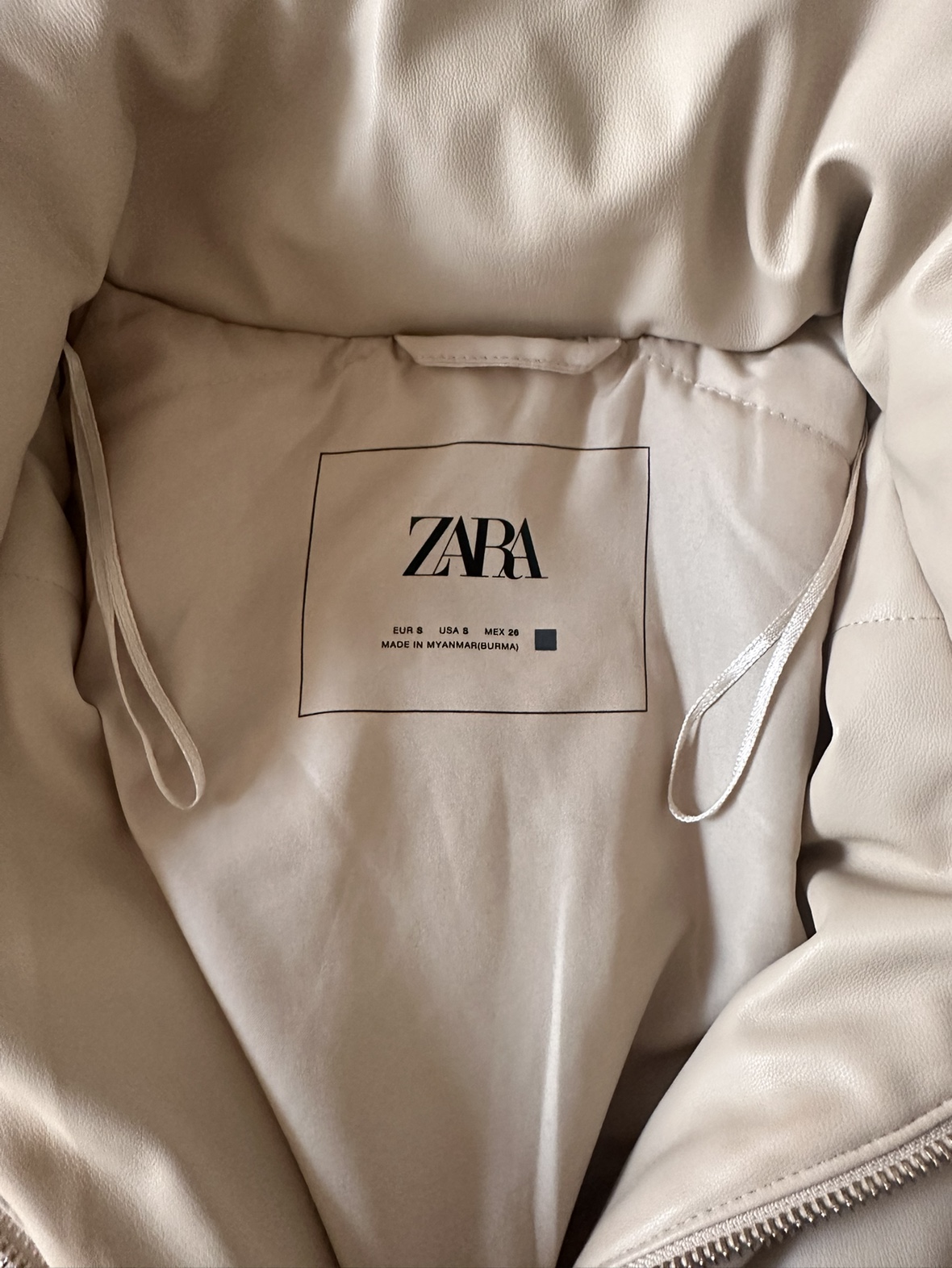 Zara faux leather puffer jacket - photo 2