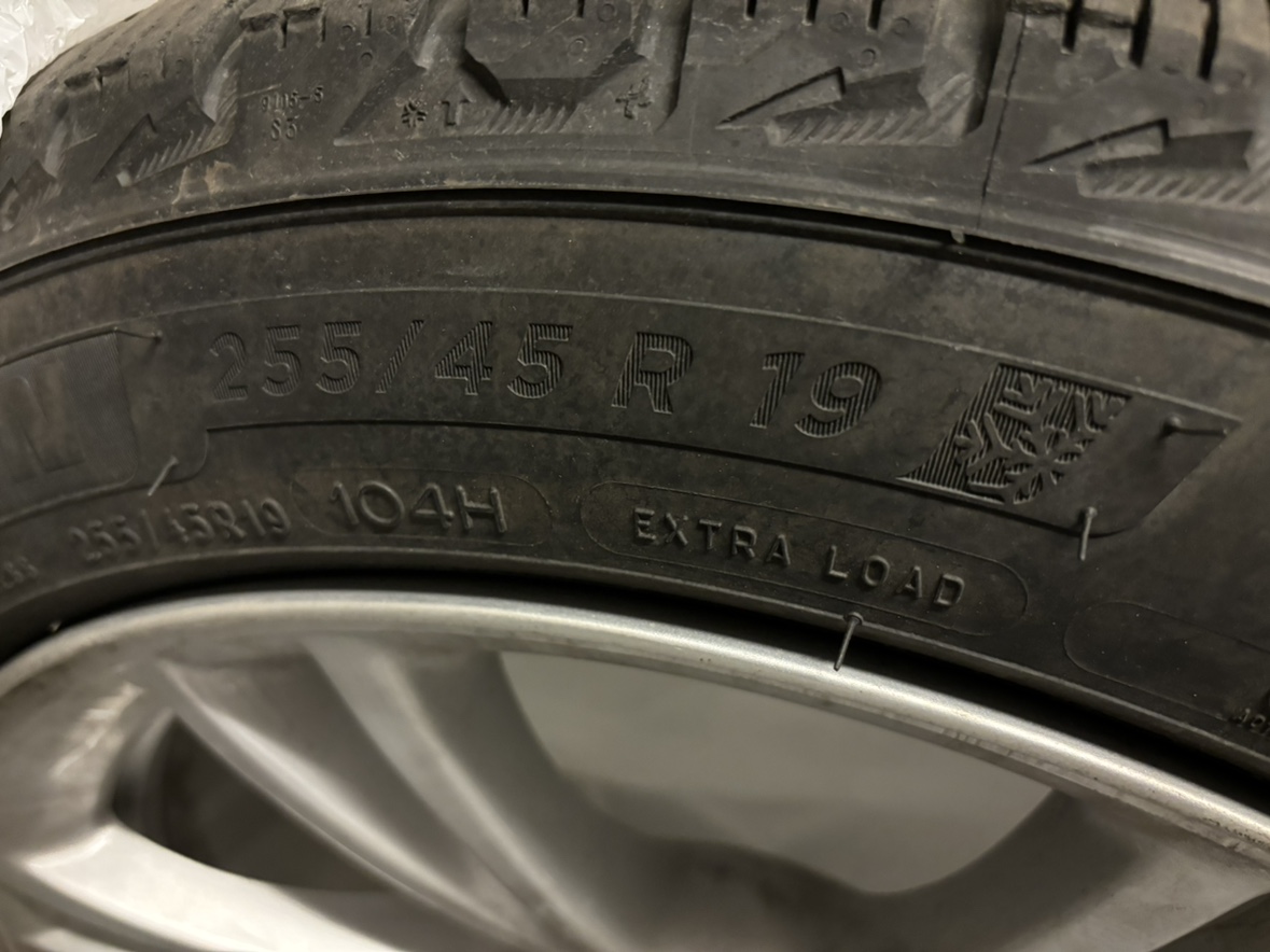 SALE: 255/45R19 Michelin Winter Tires and Wheels - photo 3