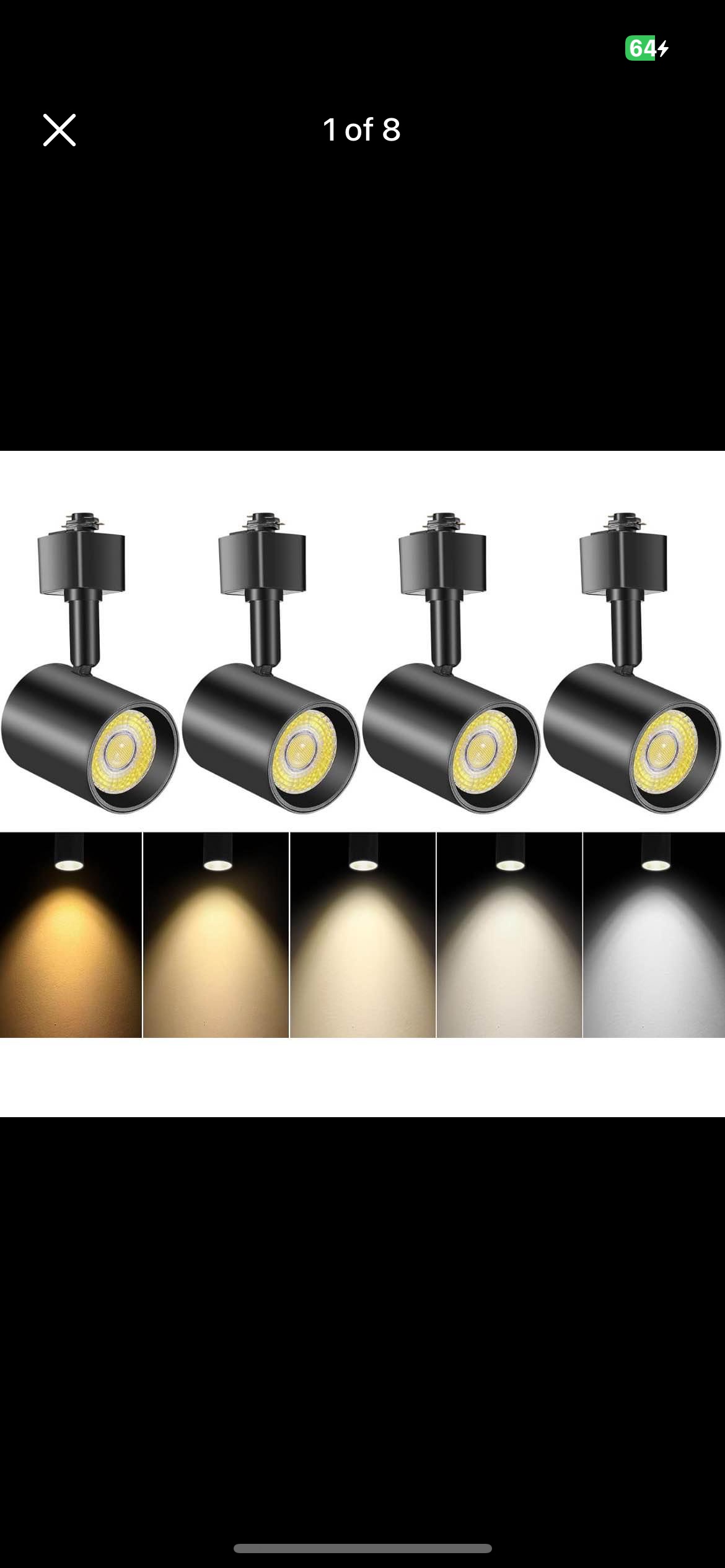 4 Pack LED Track Lighting Heads