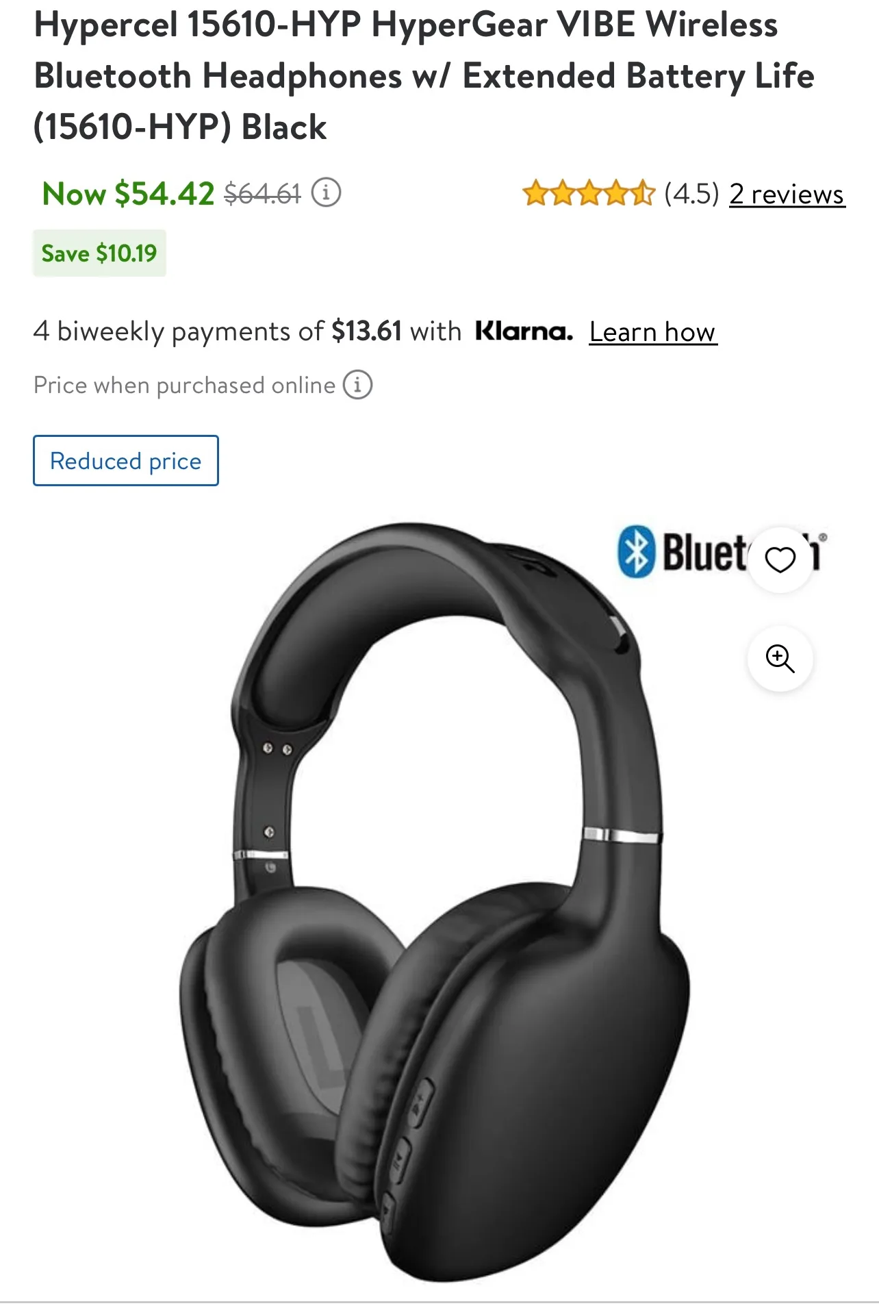 HyperGear VIBE Wireless Bluetooth Headphones thumbnail