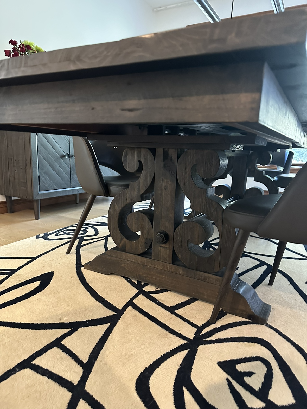 Large Wooden Dining Table - photo 2
