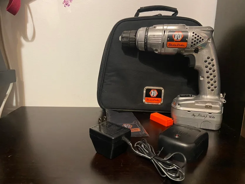 Black & Decker 14.4 v cordless drill 85th Anniversary Aluminum thumbnail