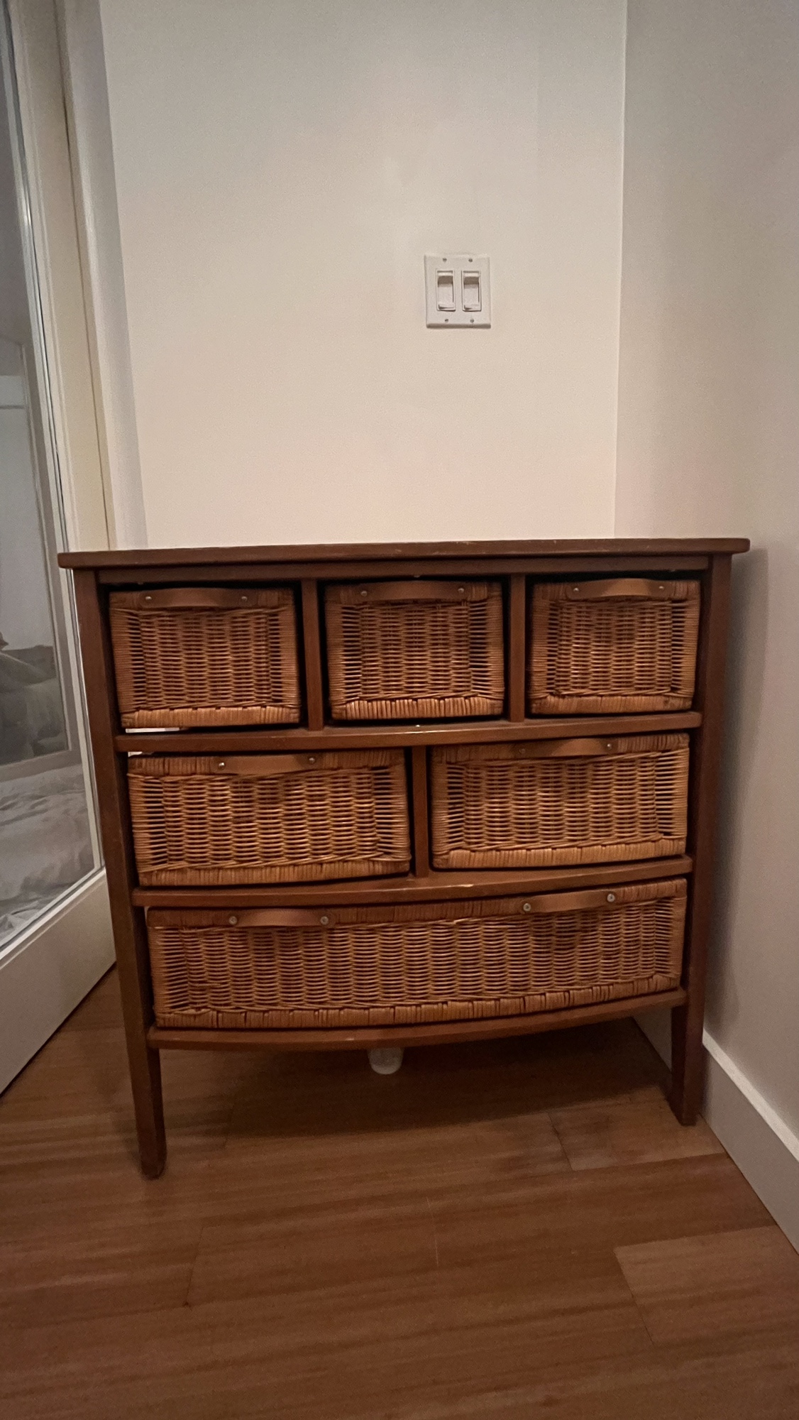 Wicker Drawer Cabinet