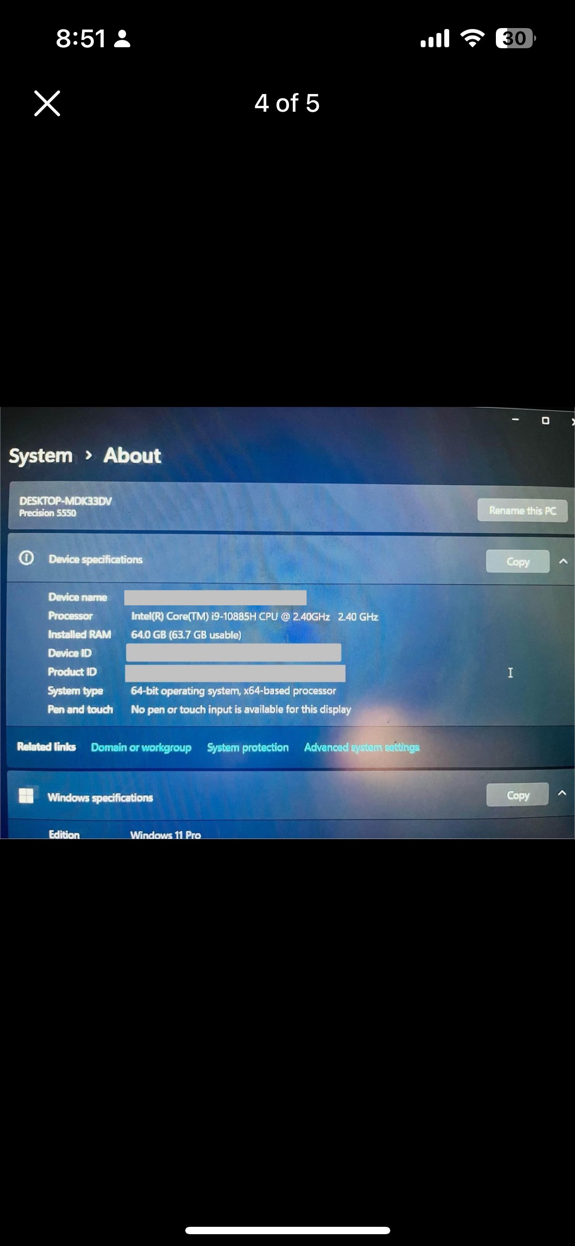 Dell Ultrabook Laptop - i9, 64gb RAM, 512gb SSD - photo 5