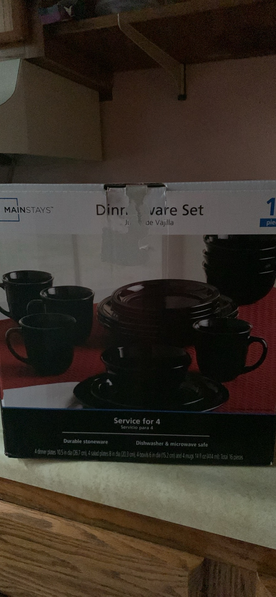 Mainstays Black Dinnerware Set - photo 2