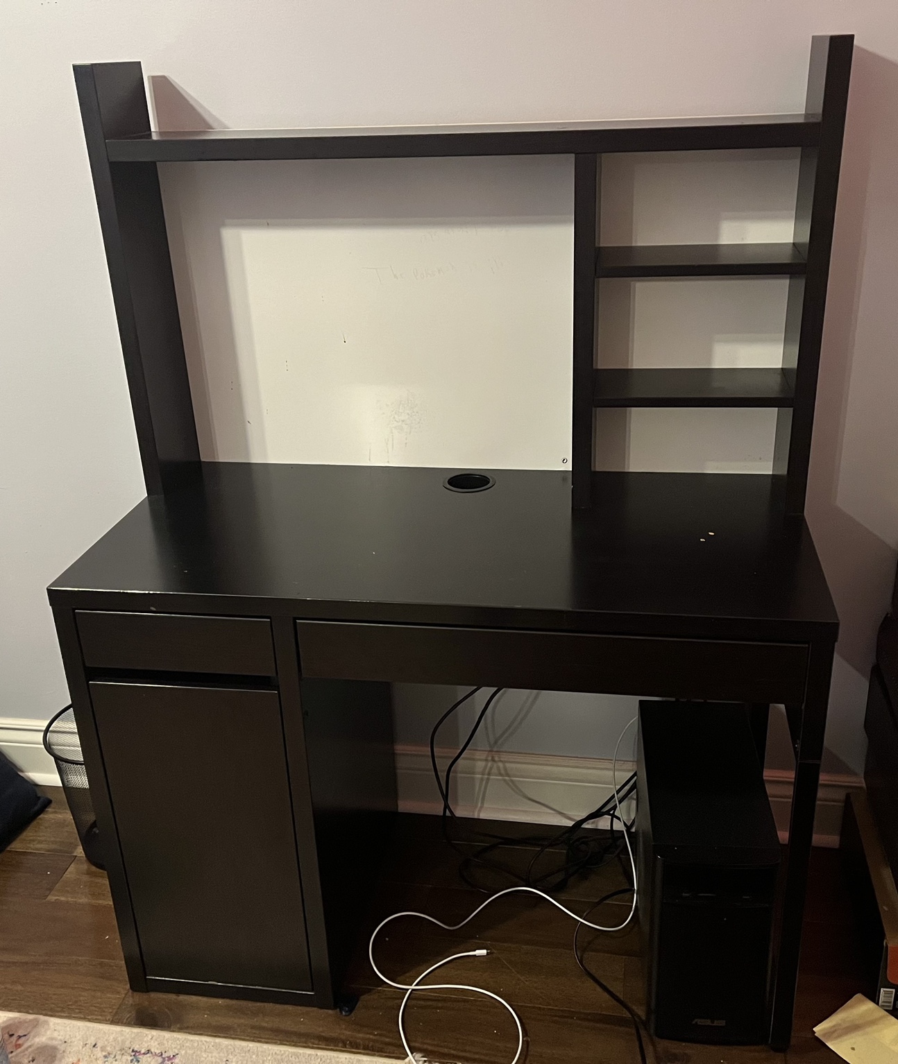 Black Desk with Hutch