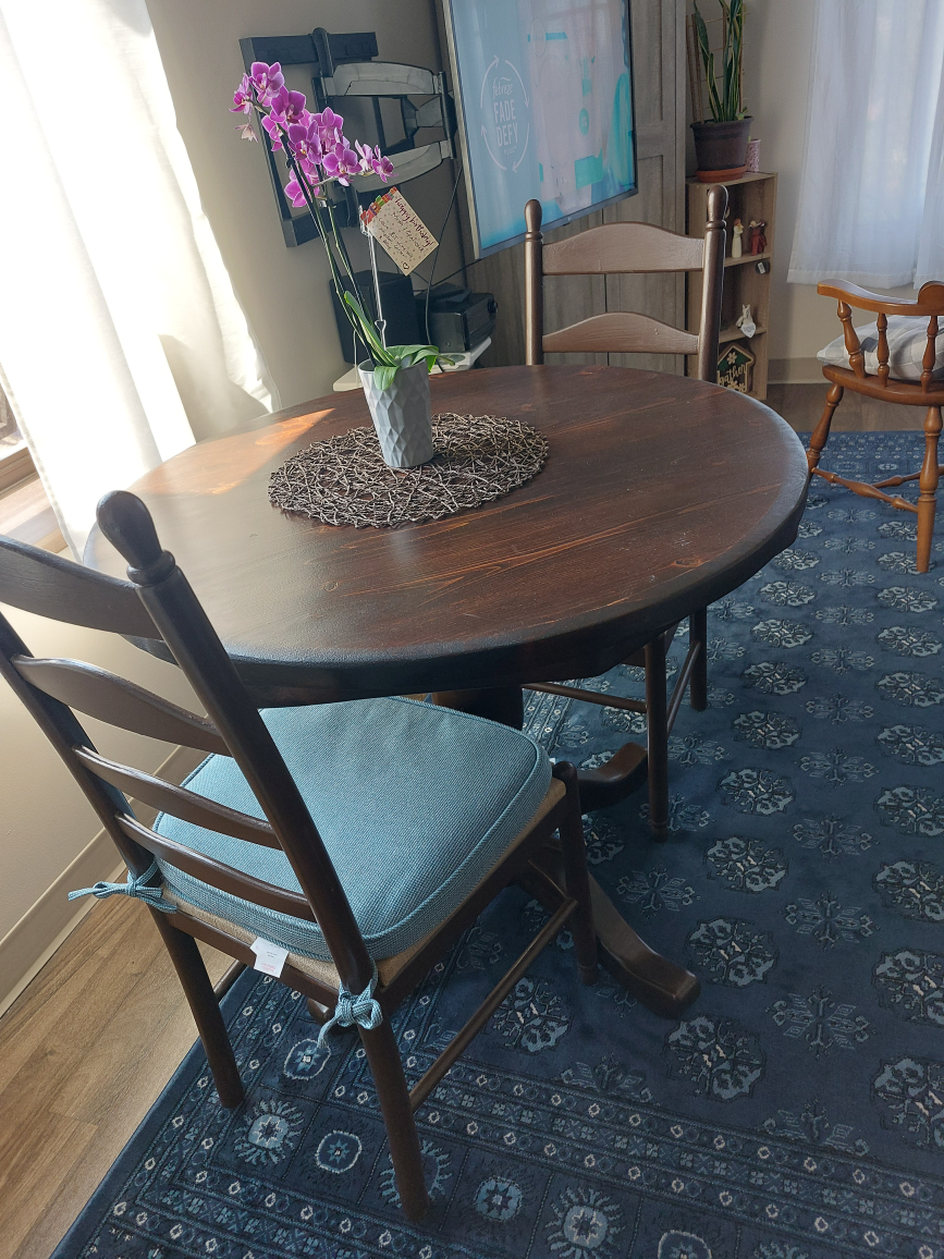 Small Round Table with Two Chairs