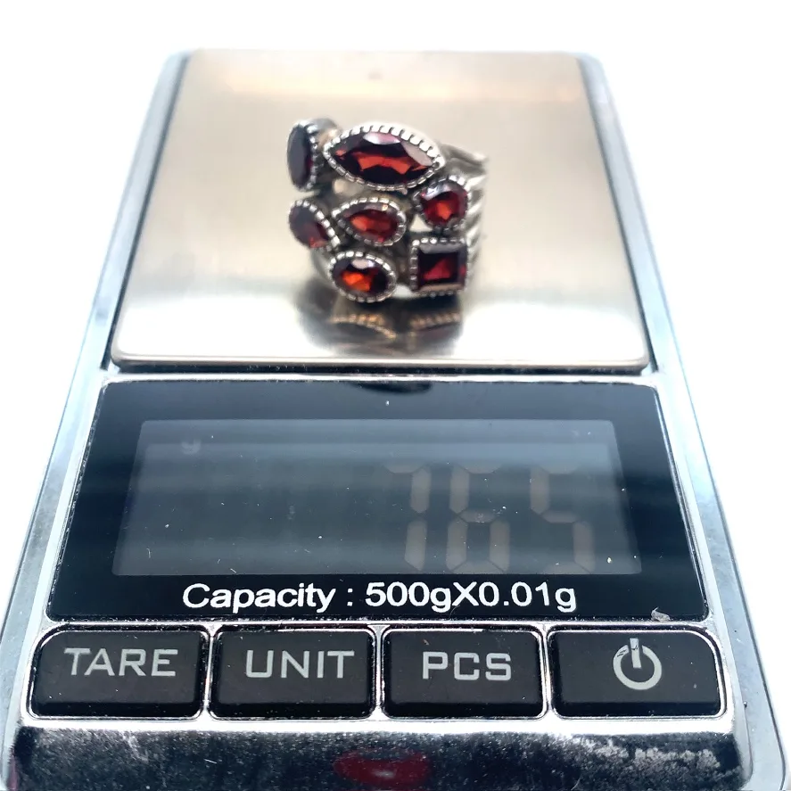 Multi Garnet Sterling Silver Cocktail Ring image indicator(7)