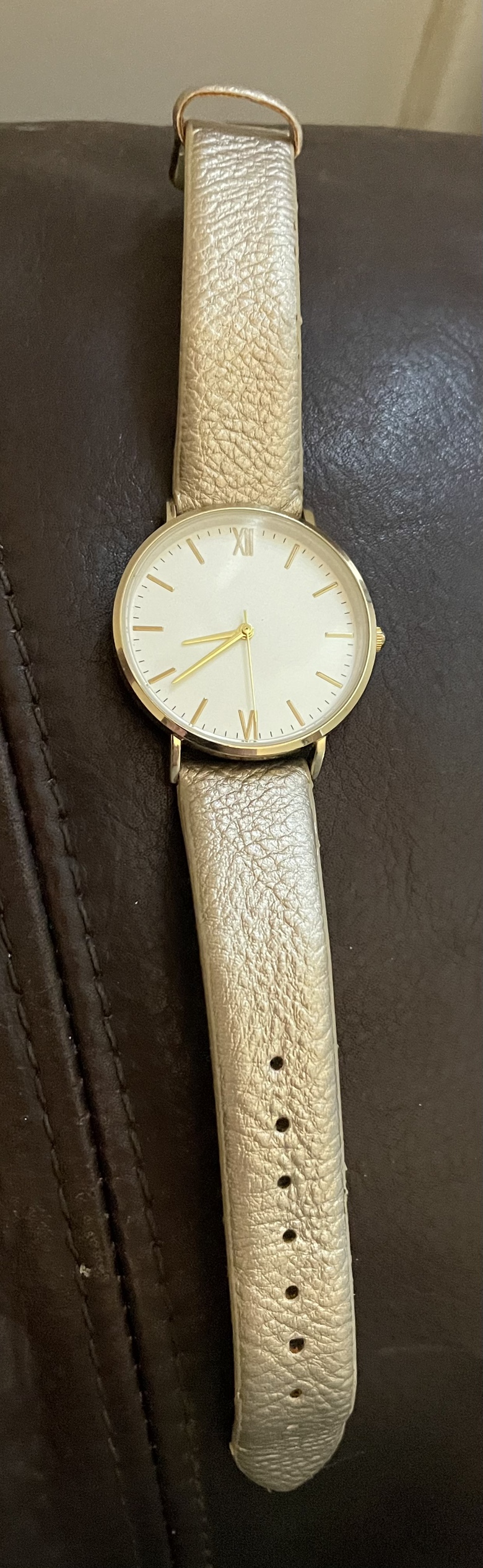 Gold Watch with Leather Band - photo 4
