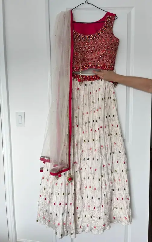 Pink Embroidered Lehenga Wedding Festive Party - photo 2