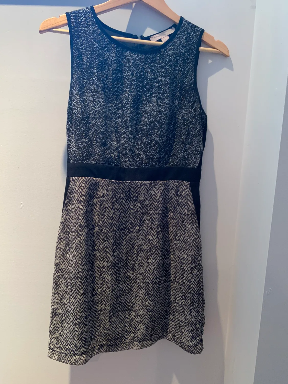 Black and White Herringbone Dress thumbnail