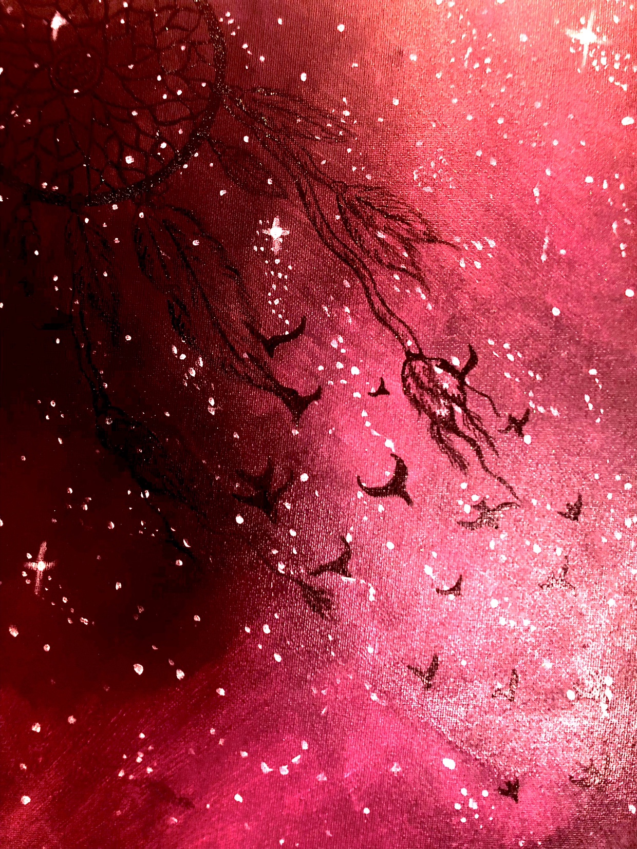 🧡 Original Hand Painted Galaxy Canvas