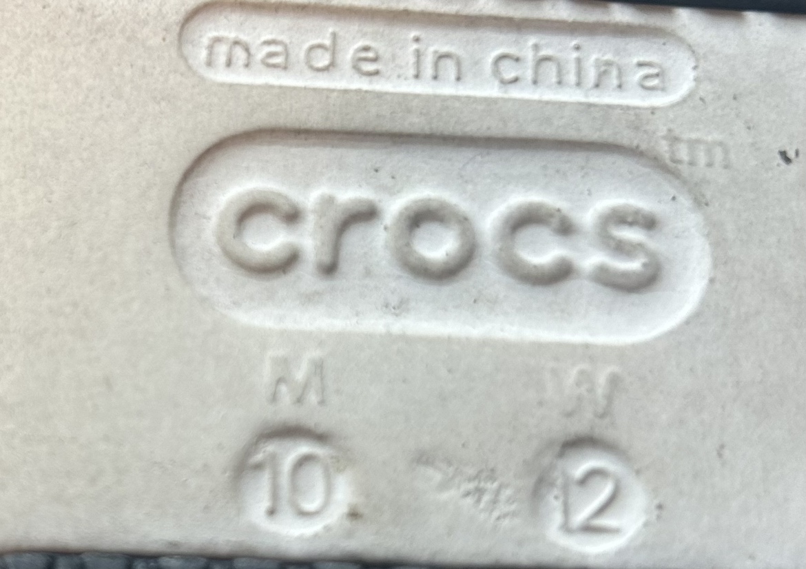 White Crocs Size 10 Men's - photo 2