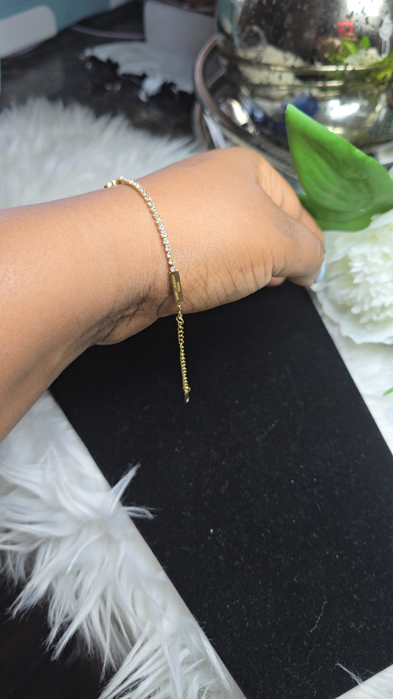 Gold slim Bracelet - photo 2