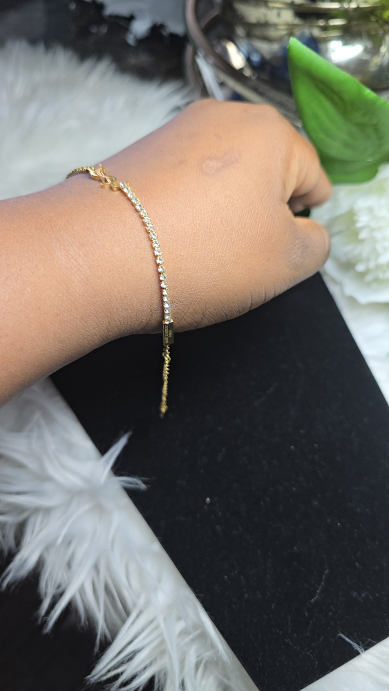 Gold slim Bracelet - photo 3