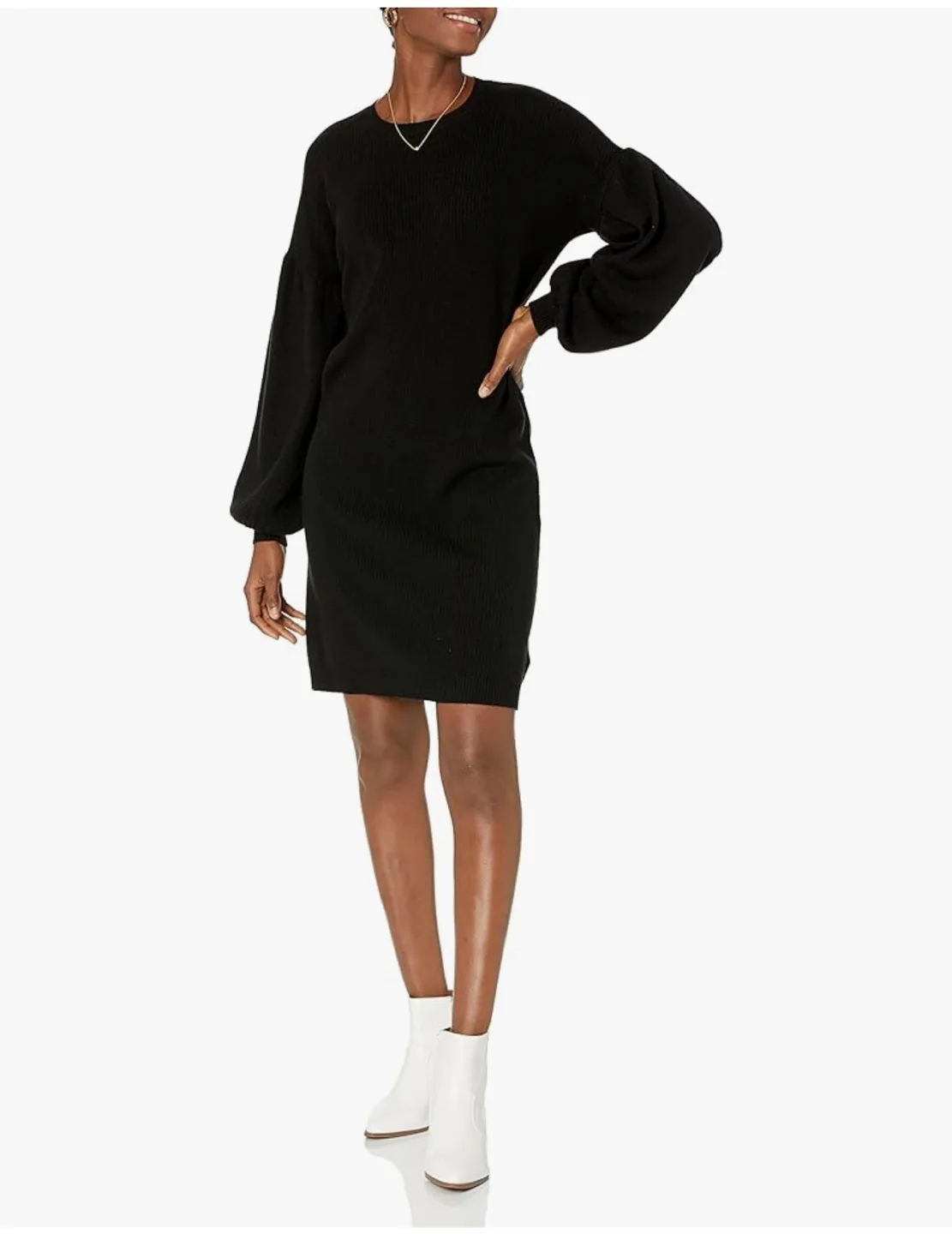 The Drop Black Sweater Dress Size Small thumbnail