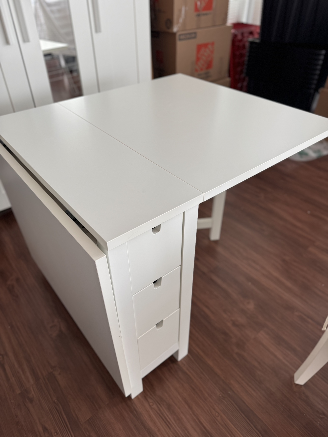 IKEA NORDVIKEN White Foldable Table - photo 2